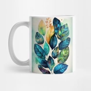 Watercolor leaves pattern Mug